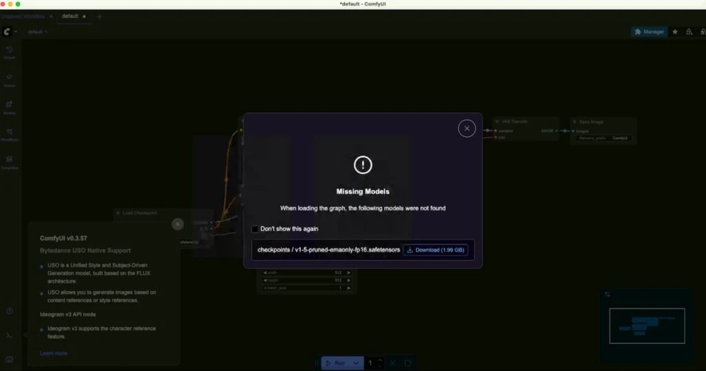 Screen 14: Missing Models: load the checkpoint in checkpoints/